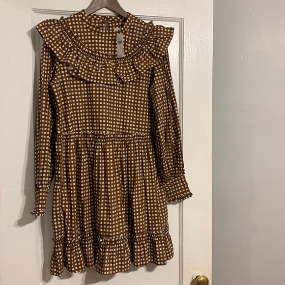 ✨ Anthropologie Penny Gingham Dress Sz M - Picture 2 of 6
